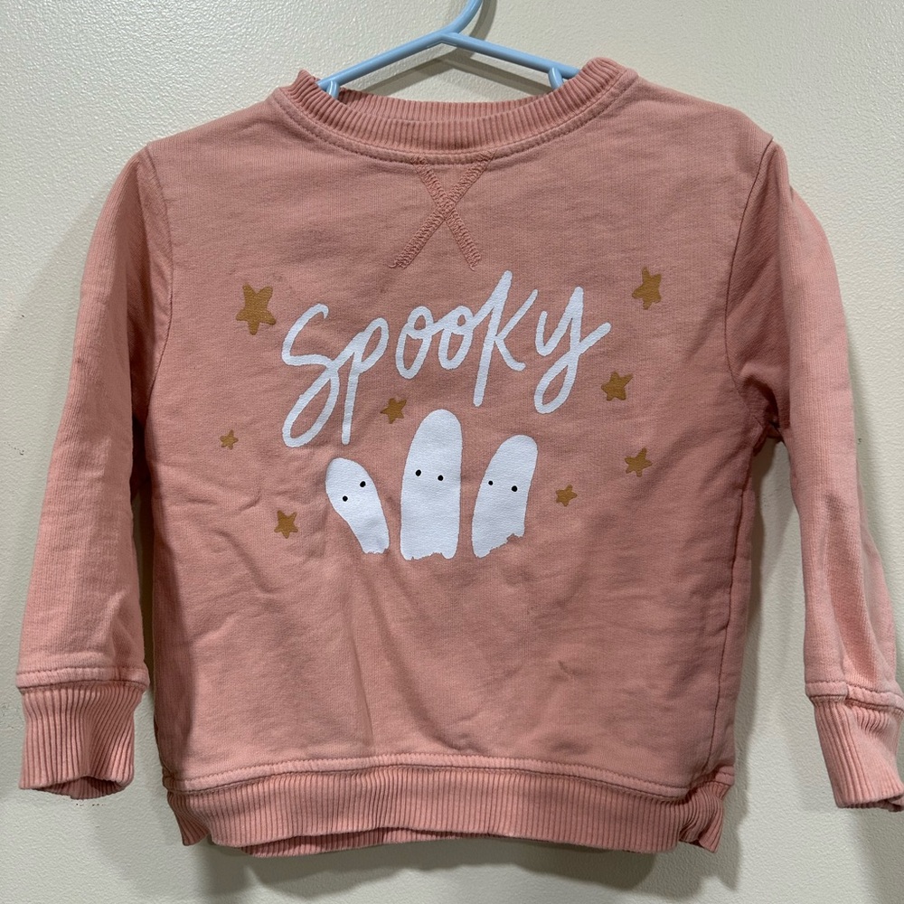 Elisabeth & Faith Spooky Sweatshirt - Peach 2/3T